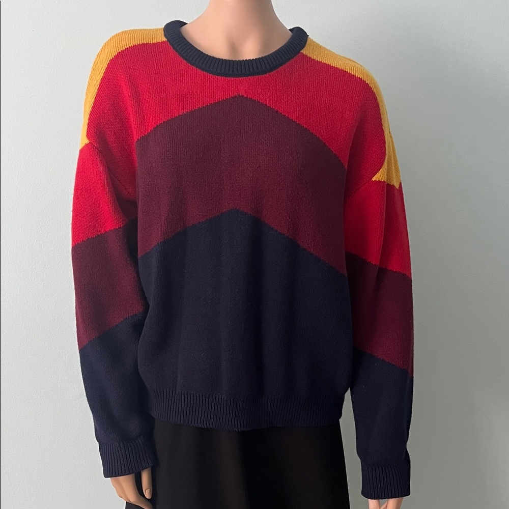Modcloth Navy Chevron Sweater